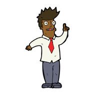 cartoon man with idea N123