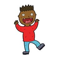 cartoon crazy happy man N7