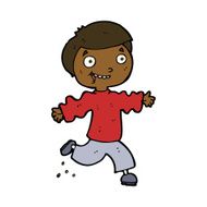 cartoon excited boy N113