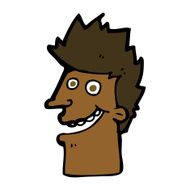 cartoon happy man face N14