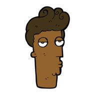 cartoon bored man&#039;s face N7