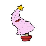 cartoon dancing christmas tree N14