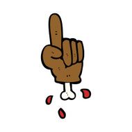 cartoon pointing severed hand N4