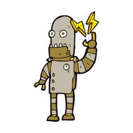 cartoon old robot N11