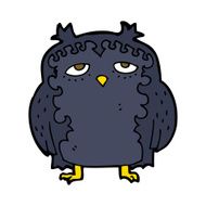 cartoon wise old owl N7