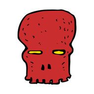 cartoon spooky skull N123