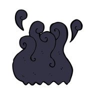 black smoke cartoon element N4