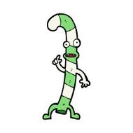 Cartoon Dancing Christmas Candy Cane N14