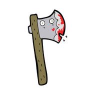 bloody cartoon axe N4