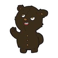 cartoon cute black bear cub N19