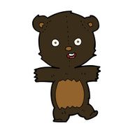 cartoon cute black bear cub N23