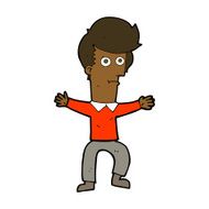 cartoon startled man N38