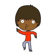 cartoon impressed boy pointing N8
