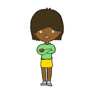 cartoon happy woman N192