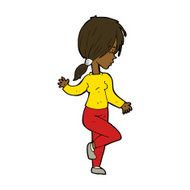 Cartoon Girl Dancing N17