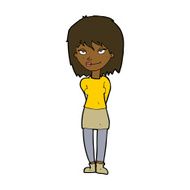 cartoon happy woman N193
