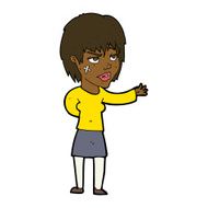 cartoon woman with sticking plaster on face N8