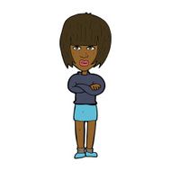 cartoon annoyed woman N140