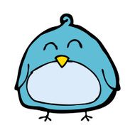 funny cartoon bird N131