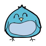 cartoon fat bird N22