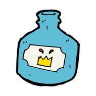 cartoon old bottle N6