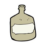 cartoon old whiskey bottle N9