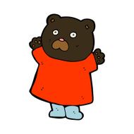 funny cartoon black bear N18