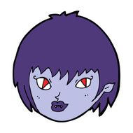 cartoon vampire girl face N8
