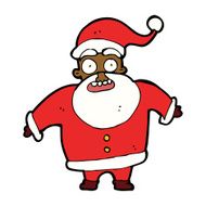 cartoon shocked santa claus N6