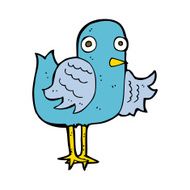 cartoon bird waving wing N8