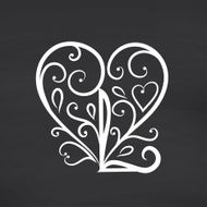 Love you Blackboard background Vector illustration N7
