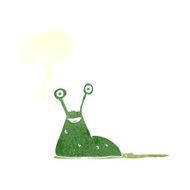 cartoon slug with speech bubble N23
