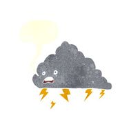 cartoon thundercloud with speech bubble N12
