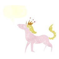 cartoon unicorn with speech bubble N47
