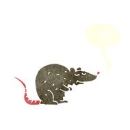 cartoon rat with speech bubble N9