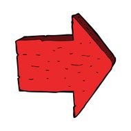 cartoon pointing arrow sign N4