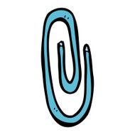 cartoon red paperclip N9