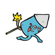 cartoon funny firework character N15