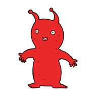 cartoon happy little alien N8