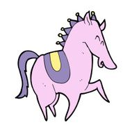 cartoon prancing horse N9
