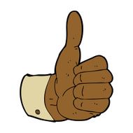 cartoon thumbs up symbol N7
