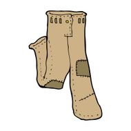 cartoon patched old pants N9