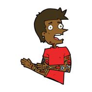 cartoon man with tattoos N7