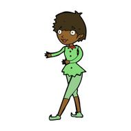 cartoon christmas elf woman N8