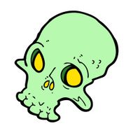 cartoon spooky skull N124