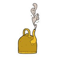 old iron kettle cartoon N8