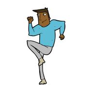 cartoon man jogging on spot N8