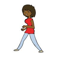 Cartoon Woman Walking N10