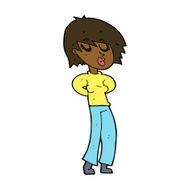 cartoon woman whistling N6