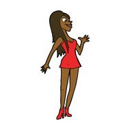 cartoon woman in pink dress N8